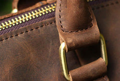 Cool Leather Mens Weekender Bag Travel Bag Duffle Bag Overnight Bag Holdall Bag for men
