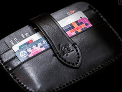 Handmade Leather Mens Cool billfold Wallets Card Holder Small Card Slim Wallets for Men
