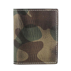 Cool Leather Mens Camouflage License Wallets Front Pocket Wallet Slim Card Wallet for Men