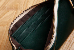 Genuine Leather billfold Long Wallet Zipper Slim Wallet Coin Change Card Wallet Purse For Women