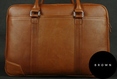 Large leather men Briefcase large vintage shoulder laptop Briefcase Travel Briefcase - EverHandmade