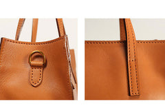 Brown Womens Leather Tote Purse Handbag Shoulder Bag Small for Women Leather Shopper Bag - EverHandmade