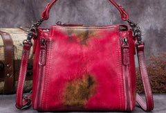 Genuine Leather Handbag Vintage Crossbody Bag Shoulder Bag Purse For Women