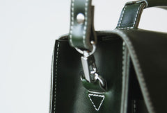 Handmade leather green purse satchel bag shoulder bag cossbody bag purse women - EverHandmade
