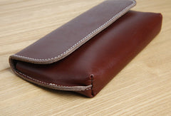 Genuine Leather Cute Long Slim Wallet Clutch Passport Wallet Purse For Women Girl