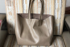 Handmade Vintage Leather Oversize Tote Bag Shoulder Bag Handbag For Women - EverHandmade