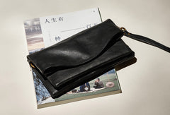 Handmade Leather Clutch Wristlet Purse Shoulder Bag for Women Leather Crossbody Bag