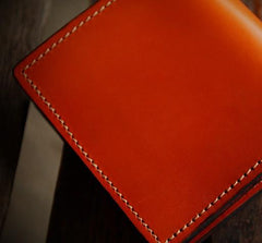 Handmade Leather Mens billfold Wallet Cool Slim Wallet Biker Wallet for Men