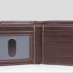 Cool Leather Mens billfold Slim Leather Wallet Men Small Bifold Wallet for Men