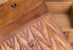 Genuine Leather Wallet Folded billfold Wallet Vintage Bowknot Wallet Purse Cute Gift For Women