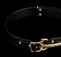 Handmade Black Leather Mens Belts Cool Leather Men Belt for Men