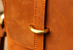 Vintage Leather Mens Messenger Bag Briefcase Side Bag Brown Work Bag Business Bag For Men