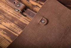 Handmade leather men Briefcase messenger vintage shoulder laptop bag vintage bag - EverHandmade