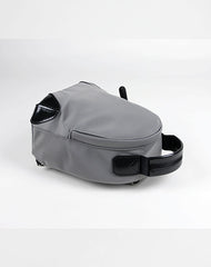 Womens Nylon Small Backpack Purse Light Gray Convertible Crossbody Bag Nylon Backpack Shoulder Bag for Ladies