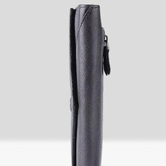 Handmade Leather Mens Cool Long Leather Wallet Bifold Envelope Clutch Wallet for Men
