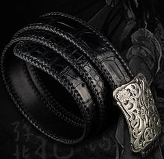 Handmade Leather Black Mens Belts Cool Leather Men Belt for Men