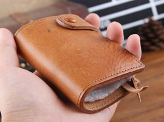 Genuine Leather Mens Cool Key Wallet Car Key Change Coin Card Holder Car Key Case for Men