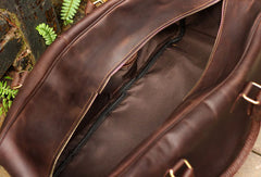 Leather Mens Weekender Bag Cool Travel Bag Duffle Bag Overnight Bag Holdall Bag for men - EverHandmade