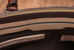 Vintage Leather Mens Brown Briefcase Work Bag Leather Business Bag  for men - EverHandmade