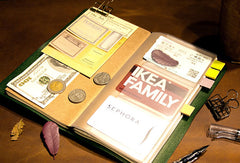 Handmade vintage leather notebook travel book diary journal