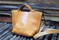 Handmade tote handbag shopper purse leather crossbody bag shoulder bag women - EverHandmade