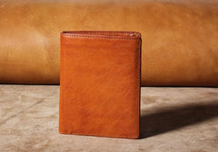 Handmade Genuine Leather Mens Cool Slim Leather Billfold Wallet Men billfold Wallets Bifold for Men