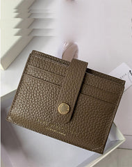 Cute Women Dark Gray Leather Small Card Holders Card Wallet Slim Card Holder Credit Card Holder For Women