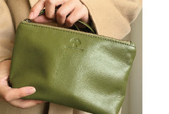 Genuine Leather Long Wallet Zipper Clutch Wallet Coin Change Makeup Wallet Purse For Women