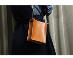 Cute Brown Leather Phone Purse Women Side Bag Box Phone Crossbody Purse For Women