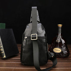 Cool Leather Mens Sling Bags Sling Shoulder Bags Sling Backpack Chest Bag for men