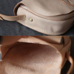 White Leather Crossbody Bag Saddle Bag Purse - Annie Jewel