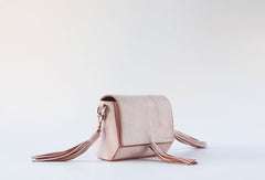 Handmade leather beige purse phone bag shoulder bag cossbody bag purse women - EverHandmade