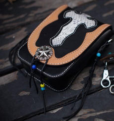 Leather Belt Pouch Mens Small Cases Waist Bags Hip Pack Belt Bags for Men