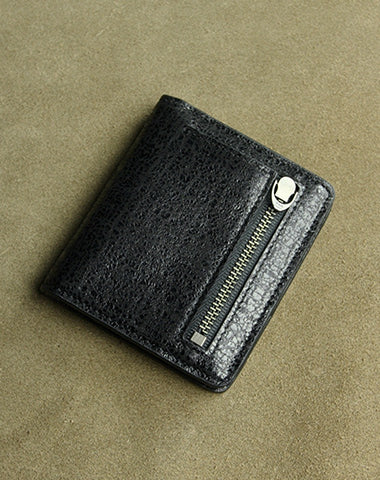 Cute Women Red Leather Small Bifold Wallet Billfold Wallet with Coin Pocket For NB00991012