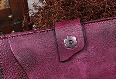 Leather Women Bifold Long Wallet Vintage Wallet For Women