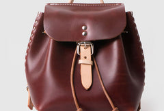 Handmade Leather backpack shoulder white purse for women leather shoulder bag - EverHandmade