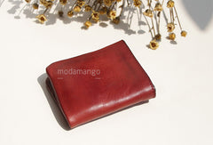 Handmade Genuine leather bifold billfold  purse wallet purse coin women - EverHandmade