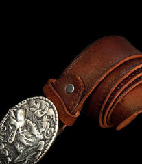 Handmade Leather Mens Belts Custom Cool Leather Men Black Belt for Men