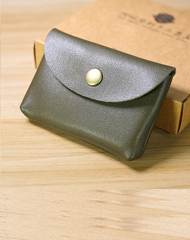 Green Cute Women Leather Card Wallet Mini Coin Wallets Slim Card Holder Wallets For Women