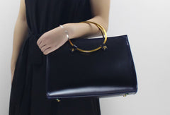 Genuine Leather handbag  purse shoulder bag black for women leather crossbody bag - EverHandmade