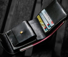 Handmade Leather Boa Skin Tooled Mens billfold Wallet Cool Small Wallet for Men