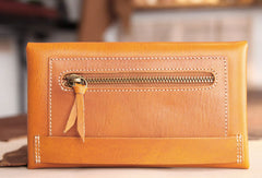 Handmade leather detachable clutch purse long wallet purse clutch women - EverHandmade