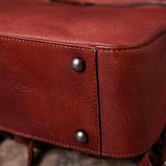 Red Vintage Womens Leather Purse Tassel Handbag Brown Shoulder Bag Crossbody Purses for Ladies