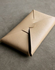 Cute Womens PinkRed Leather Envelope Wallet Slim Clutch Purse Checkbook Long Wallet for Women