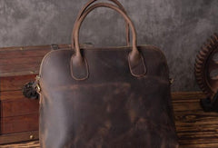 Vintage leather mens Briefcase vintage laptops Briefcase Business Briefcases - EverHandmade