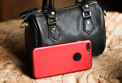 Genuine Leather Handbag Boston Bag Crossbody Bag Shoulder Bag Purse For Women - EverHandmade