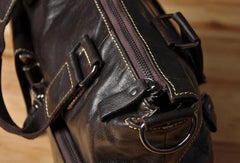 Handmade leather men Briefcase messenger vintage shoulder laptop bag vintage bag - EverHandmade