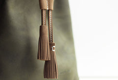 Handmade leather purse bucket phone bag shoulder bag cossbody bag purse women - EverHandmade