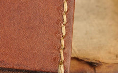 Handmade Leather Mens Cool billfold Wallet Card Holder Small Card Small Wallets for Men