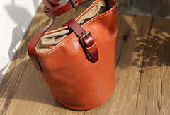 Handmade Leather bag for women leather shoulder bag crossbody bag bucket bag